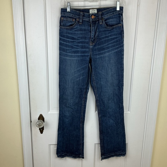 J. Crew Denim - J. Crew Dark Blue Boot Cut Jeans Billie Demi Crop 26T